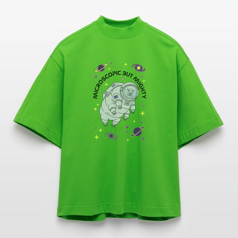 Microscopic But Mighty 8. Geburtstag Bärtierchen Heavyweight Oversized Organic Boxy T-Shirt Made in EU