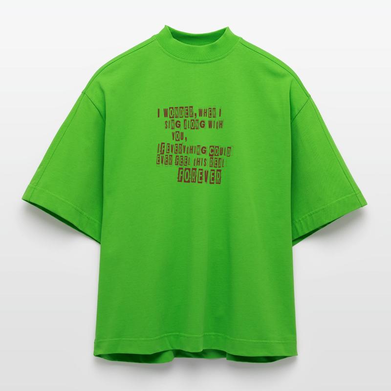 Everlong Lyrics Heavyweight Oversized Organic Boxy T-Shirt Made in EU