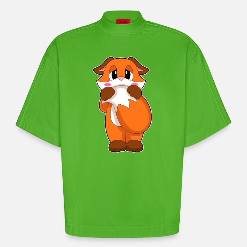 Fuchs Schüchtern - Heavyweight Oversized Organic Boxy T-Shirt Made in EU - Apple Neon