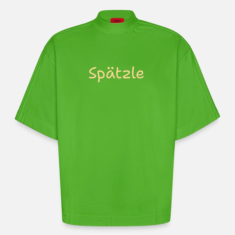 Spätzle - Heavyweight Oversized Organic Boxy T-Shirt Made in EU - Apple Neon