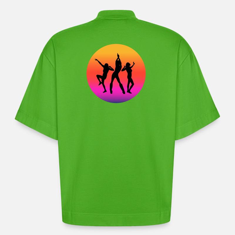 disco, disco fan, disco musikk - Heavyweight Oversized Organic Boxy T-skjorte produsert i EU - Apple Neon