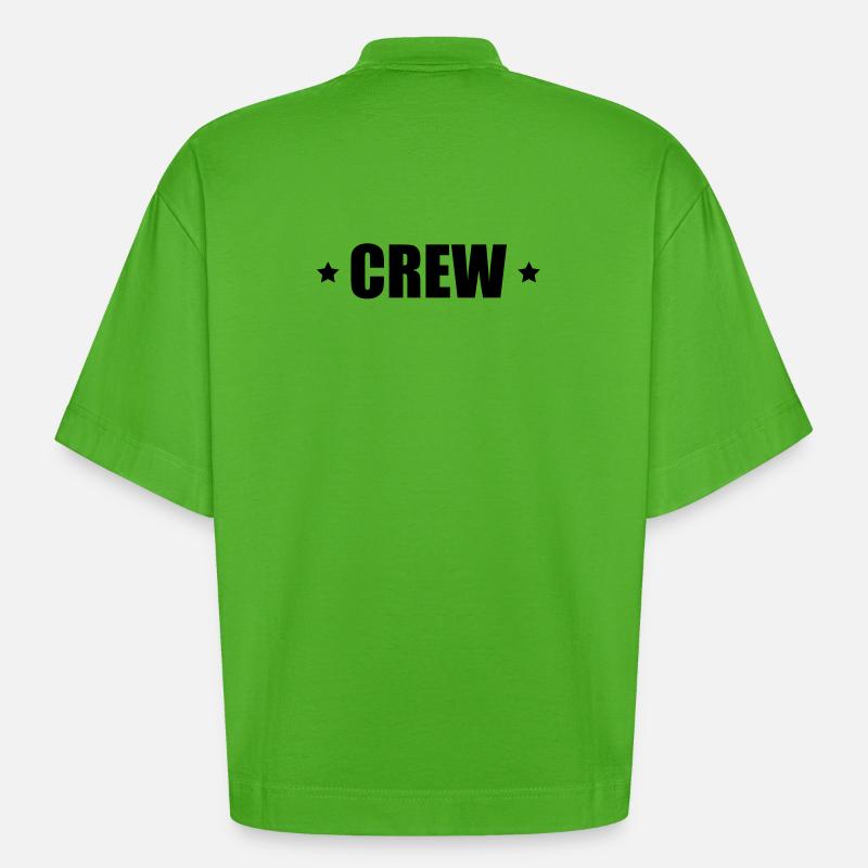 Crew mit Sterne - Heavyweight Oversized Organic Boxy T-Shirt Made in EU - Apple Neon