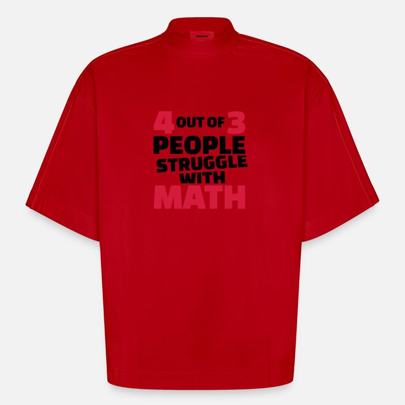 Mathe - Heavyweight Oversized Organic Boxy T-Shirt Made in EU - Rot