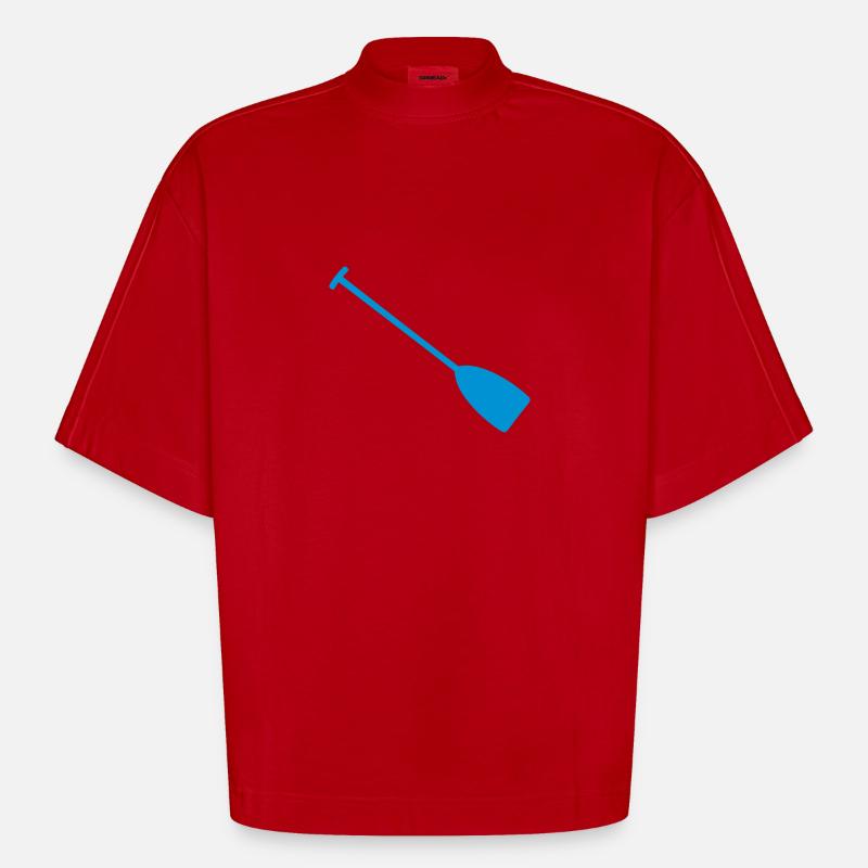 Paddeln - Heavyweight Oversized Organic Boxy T-Shirt Made in EU - Rot