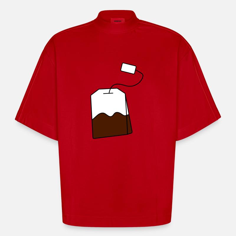 Teebeutel - Heavyweight Oversized Organic Boxy T-Shirt Made in EU - Rot