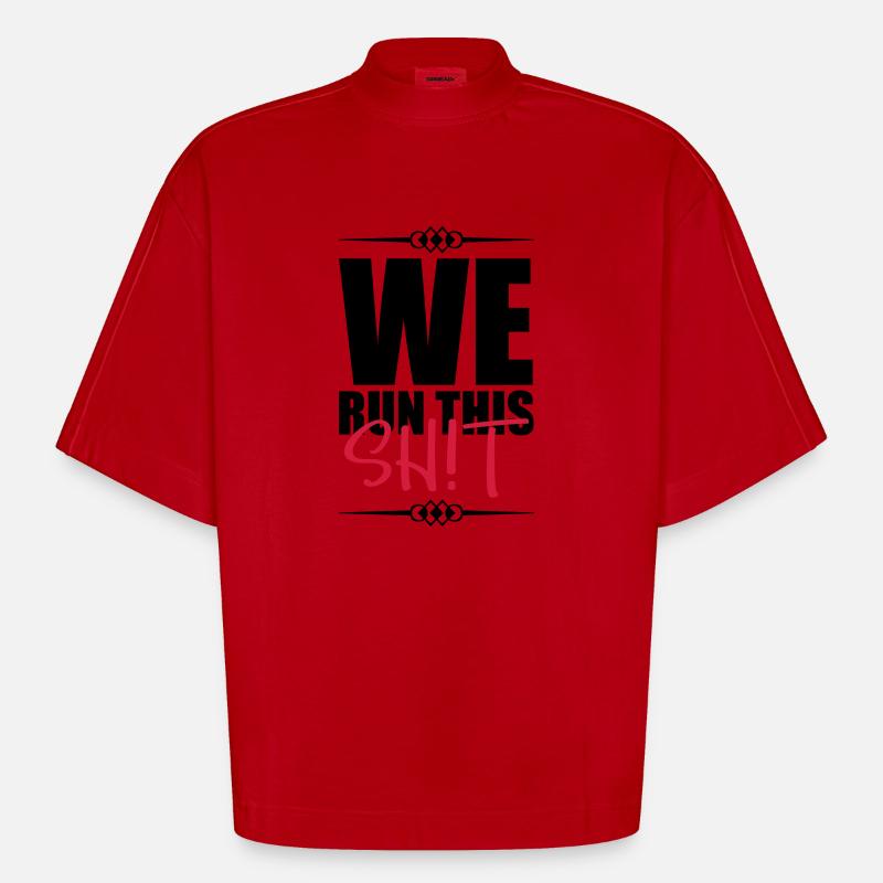 we run this design - Heavyweight Oversized Organic Boxy T-Shirt Made in EU - Rot
