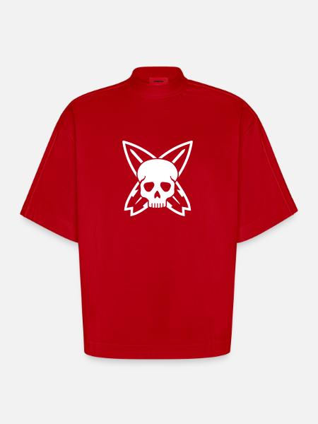 Surfboards - Heavyweight Oversized Organic Boxy T-Shirt Made in EU - red