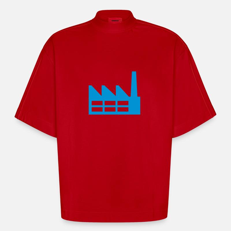 Fabrik - Heavyweight Oversized Organic Boxy T-Shirt Made in EU - Rot