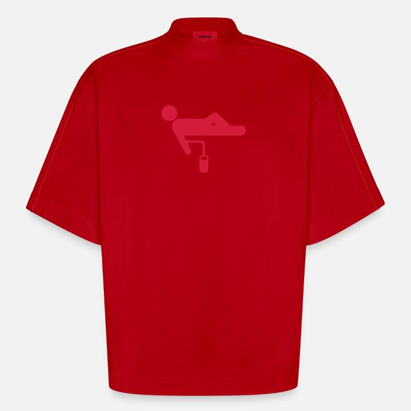 Blutspende - Heavyweight Oversized Organic Boxy T-Shirt Made in EU - Rot