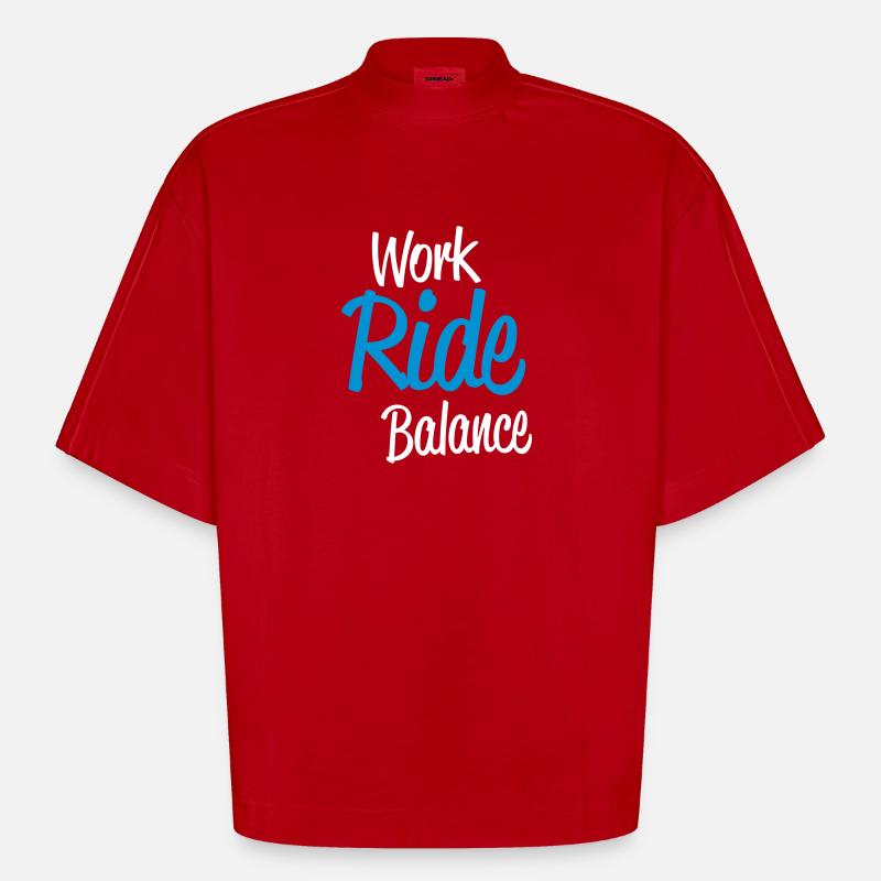 workridew - T-shirt bio épais oversize Boxy fabriqué en UE - rouge