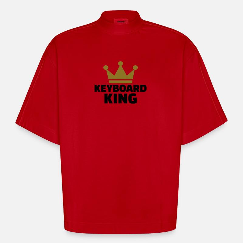 Keyboard - Heavyweight Oversized Organic Boxy T-Shirt Made in EU - Rot