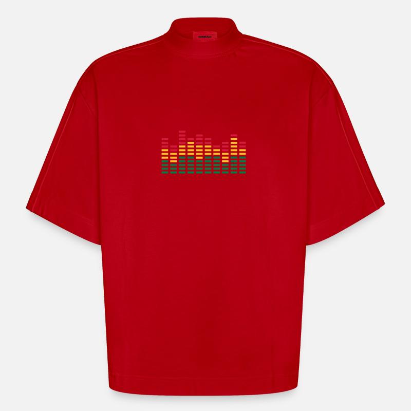 equalizer - Heavyweight Oversized Organic Boxy T-Shirt Made in EU - Rot