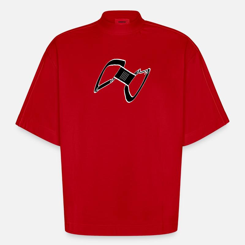 Expressset EXE Klettern 2 - Heavyweight Oversized Organic Boxy T-Shirt Made in EU - Rot