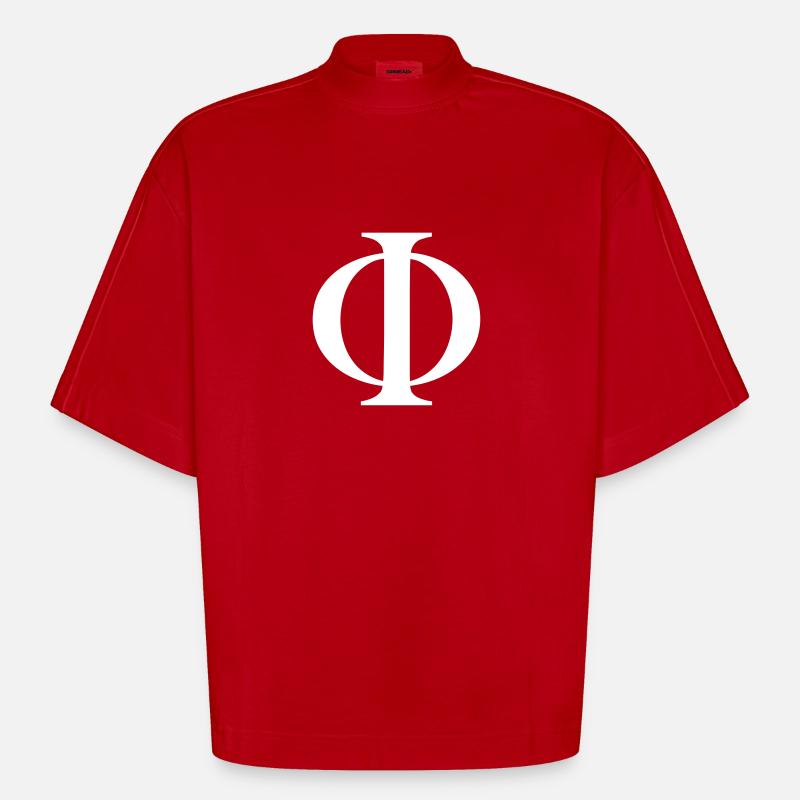 phi - T-shirt bio épais oversize Boxy fabriqué en UE - rouge