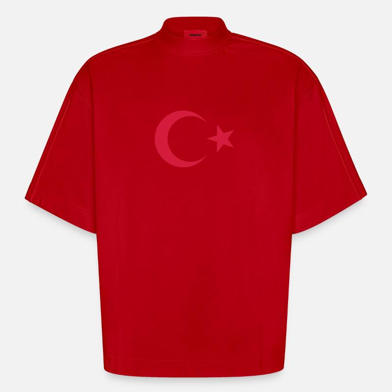 Islam - Heavyweight Oversized Organic Boxy T-Shirt Made in EU - red