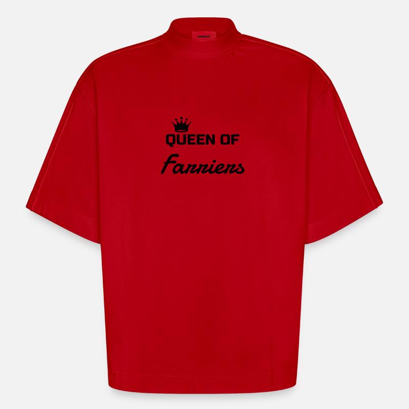 Maréchal-Ferrant / Maréchal ferrant / Métier / Job - T-shirt bio épais oversize Boxy fabriqué en UE - rouge