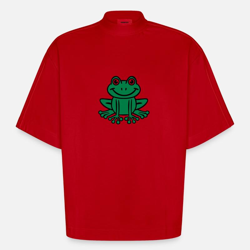 Frø - Heavyweight oversized organic boxy T-shirt made in EU - rød