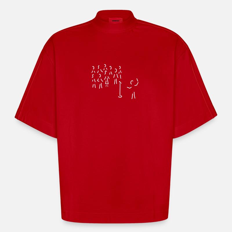 chor-gesang mit dirigent - Heavyweight Oversized Organic Boxy T-Shirt Made in EU - Rot