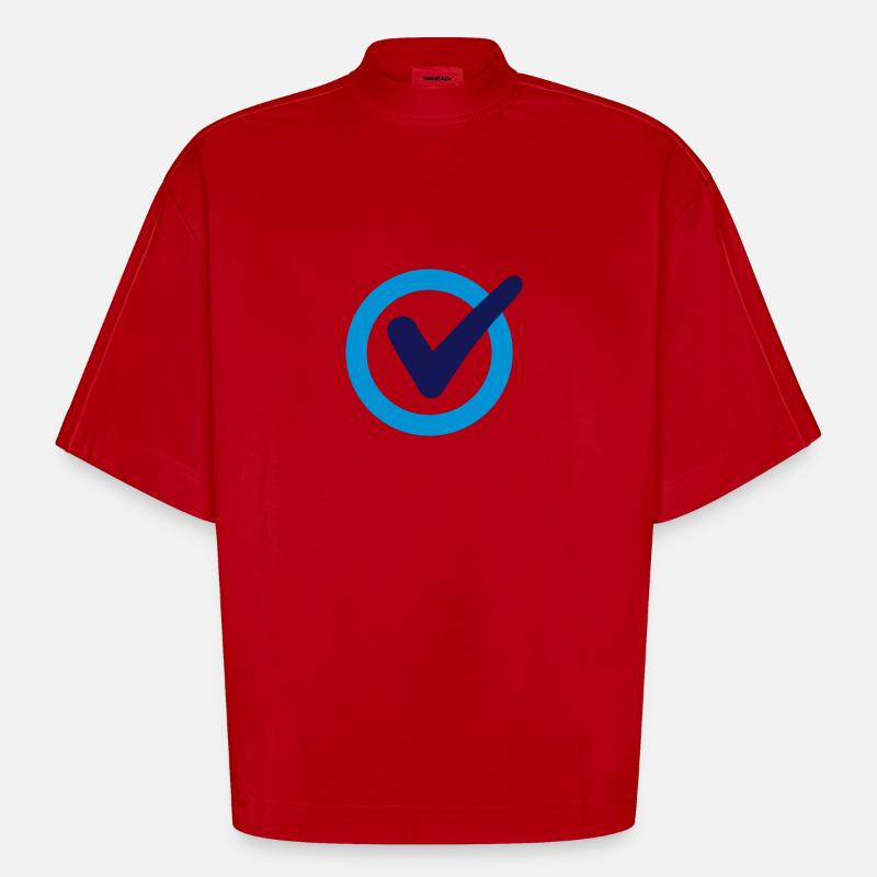 Coche - T-shirt bio épais oversize Boxy fabriqué en UE - rouge