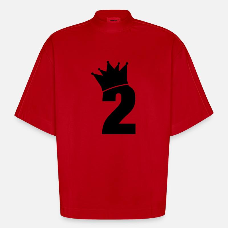 2_krone_f1 - Heavyweight Oversized Organic Boxy T-Shirt Made in EU - Rot