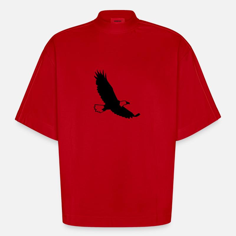 Eagle - Heavyweight Oversized Organic Boxy T-Shirt Made in EU - red