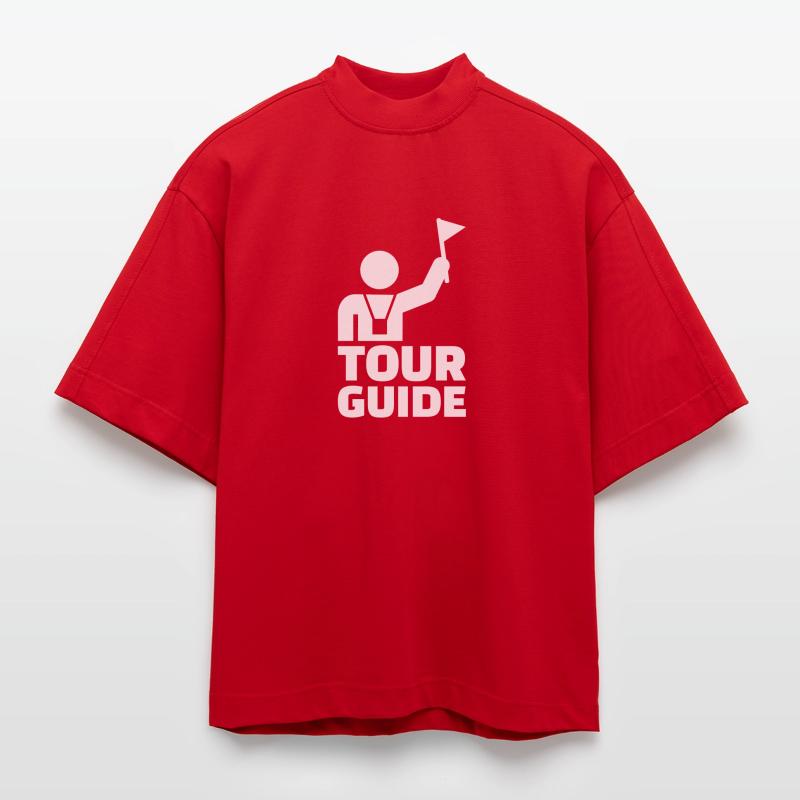 Tour guide T-shirt bio épais oversize Boxy fabriqué en UE
