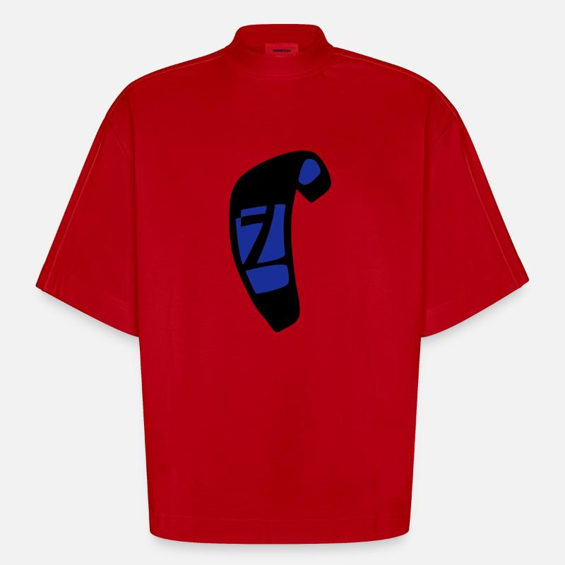 kite_n7_vec_2 de - Heavyweight Oversized Organic Boxy T-Shirt Made in EU - Rot