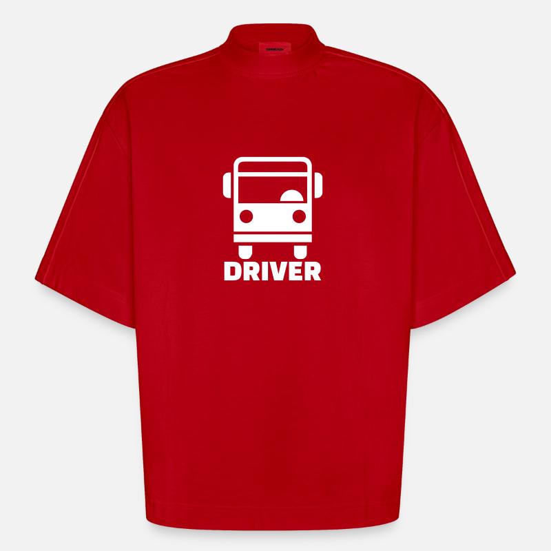 Busfahrer - Heavyweight Oversized Organic Boxy T-Shirt Made in EU - Rot