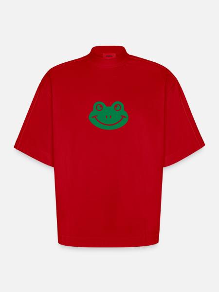Frog - Heavyweight Oversized Organic Boxy T-Shirt Made in EU - red