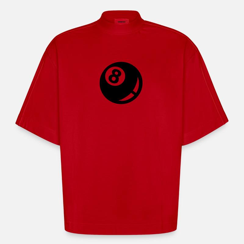 Billard - Heavyweight Oversized Organic Boxy T-Shirt Made in EU - Rot