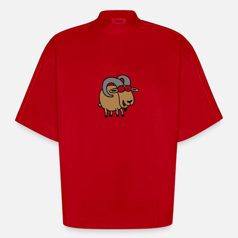 widder_052012_b_3c - T-shirt bio épais oversize Boxy fabriqué en UE - rouge