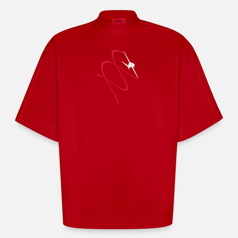 kunstflug foxrolle - Heavyweight Oversized Organic Boxy T-Shirt Made in EU - red