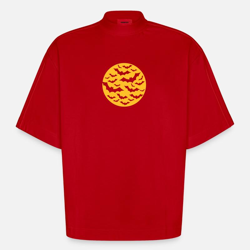 Fledermäuse - Heavyweight Oversized Organic Boxy T-Shirt Made in EU - Rot