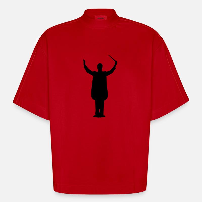 Dirigent - Heavyweight Oversized Organic Boxy T-Shirt Made in EU - Rot