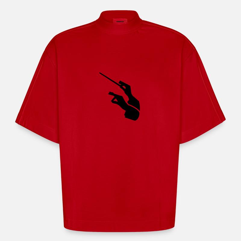 Dirigent - Heavyweight Oversized Organic Boxy T-Shirt Made in EU - Rot