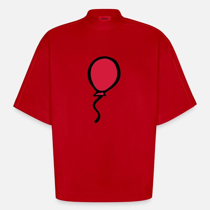 Balloon - Heavyweight Oversized Organic Boxy T-Shirt Made in EU - red