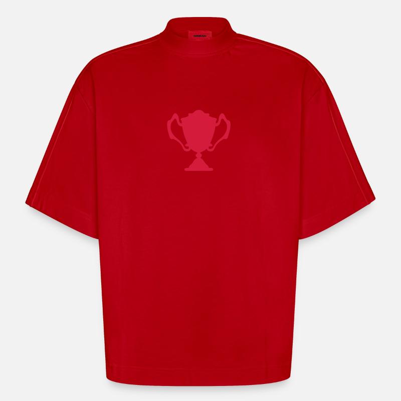 Cup-Trophäe Trophäe Trophäe Sport3 - Heavyweight Oversized Organic Boxy T-Shirt Made in EU - Rot