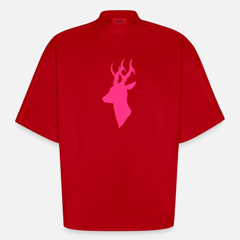 Roebuck - T-shirt bio épais oversize Boxy fabriqué en UE - rouge