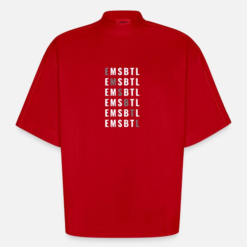 Eimsbüttel - matrice EMSBTL - T-shirt bio épais oversize Boxy fabriqué en UE - rouge