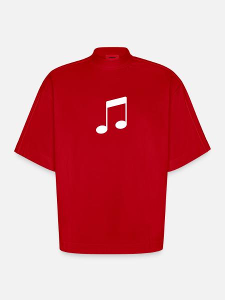note_icon - Heavyweight Oversized Organic Boxy T-Shirt Made in EU - red