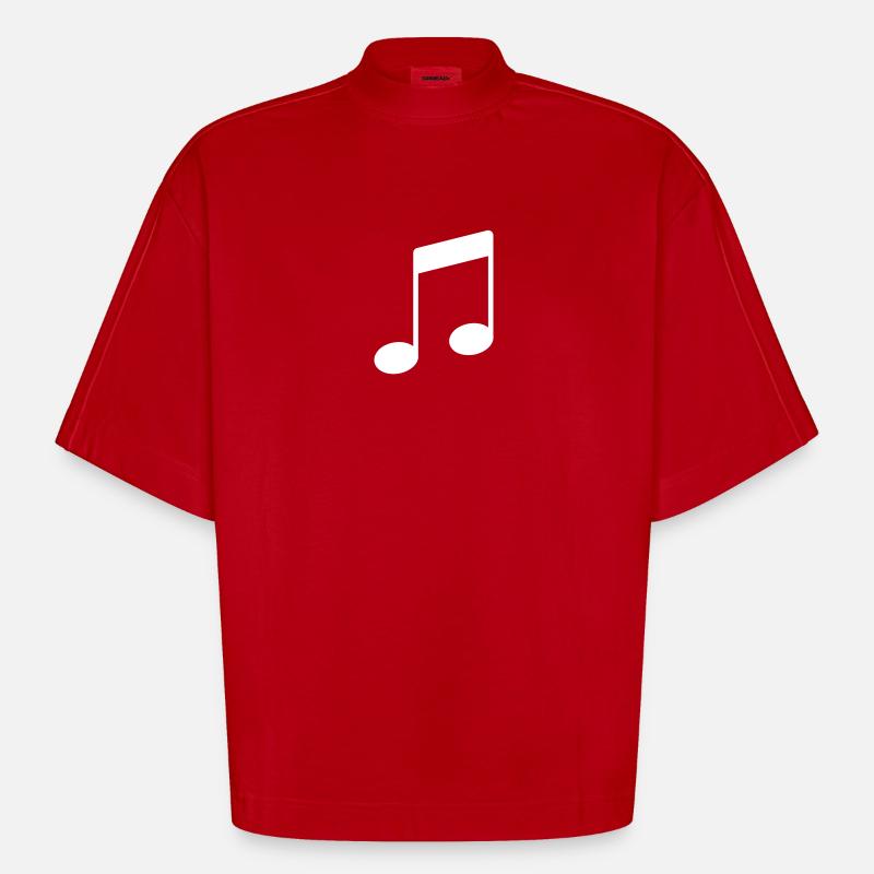 note_icon - T-shirt bio épais oversize Boxy fabriqué en UE - rouge