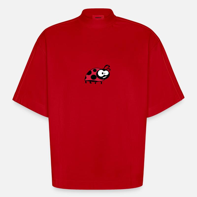 ladybug der Marienkäfer - Heavyweight Oversized Organic Boxy T-Shirt Made in EU - Rot