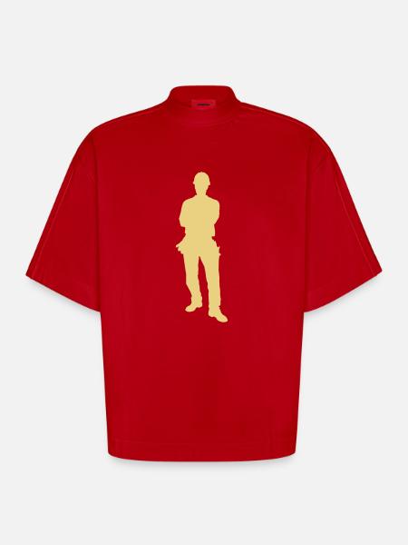 carpenter profession - Heavyweight Oversized Organic Boxy T-Shirt Made in EU - red