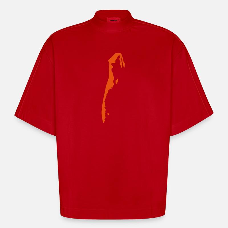 Hiddensee - Heavyweight Oversized Organic Boxy T-Shirt Made in EU - Rot
