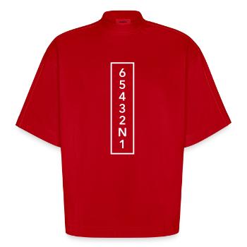 Gang 1 zu 6 - Heavyweight Oversized Organic Boxy T-Shirt Made in EU - Rot - Vorne