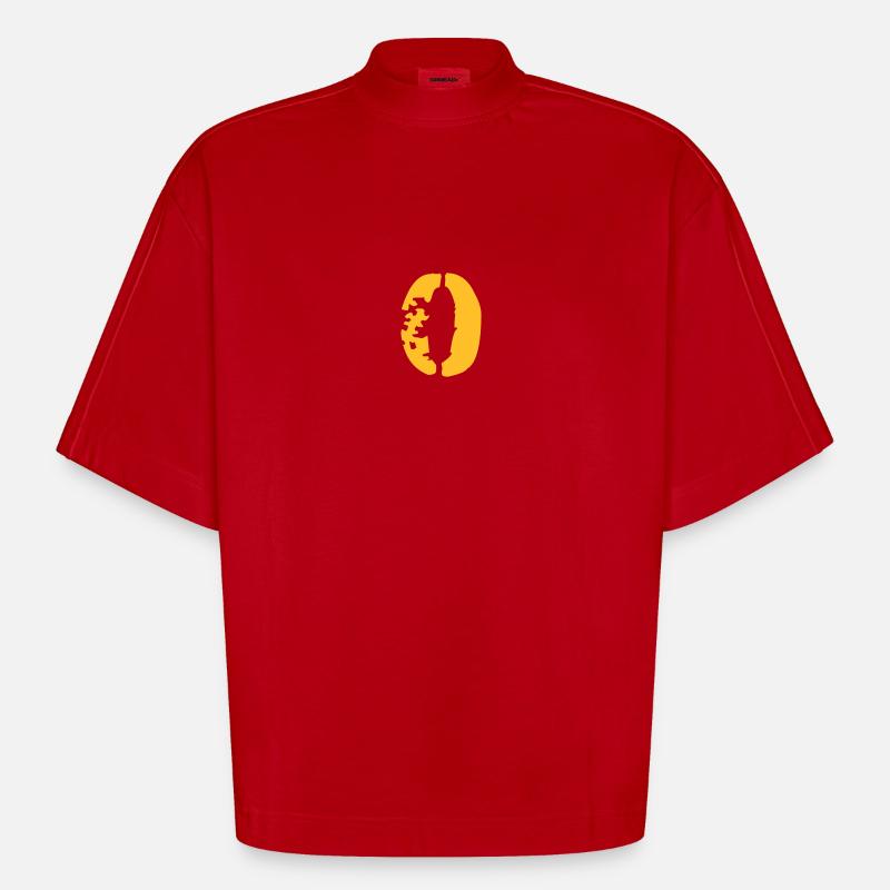 Null - Heavyweight Oversized Organic Boxy T-Shirt Made in EU - Rot