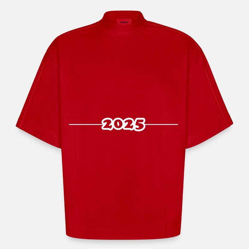 Élément 2025 - T-shirt bio épais oversize Boxy fabriqué en UE - rouge