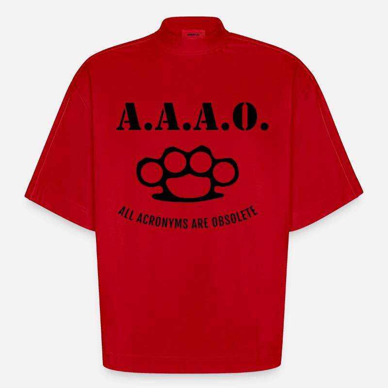 A.A.A.O. - Heavyweight Oversized Organic Boxy T-Shirt Made in EU - Rot