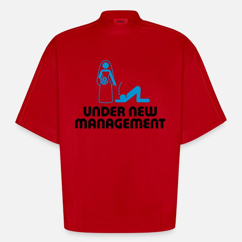 Sous une nouvelle direction - T-shirt bio épais oversize Boxy fabriqué en UE - rouge