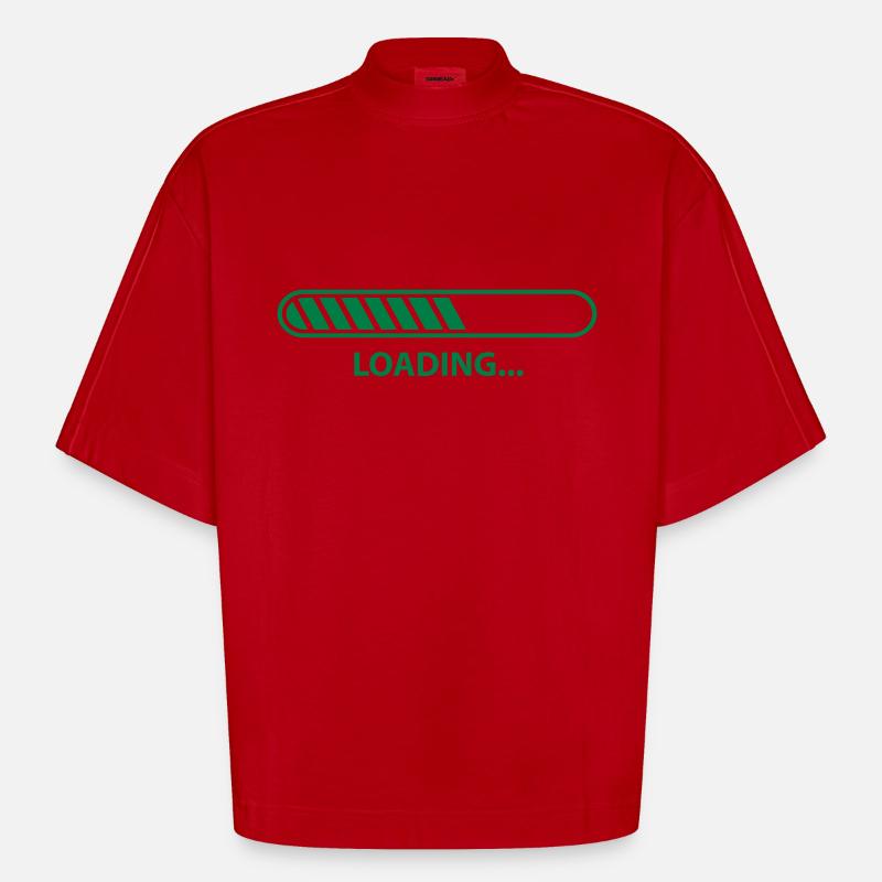 Loading Progress - T-shirt bio épais oversize Boxy fabriqué en UE - rouge